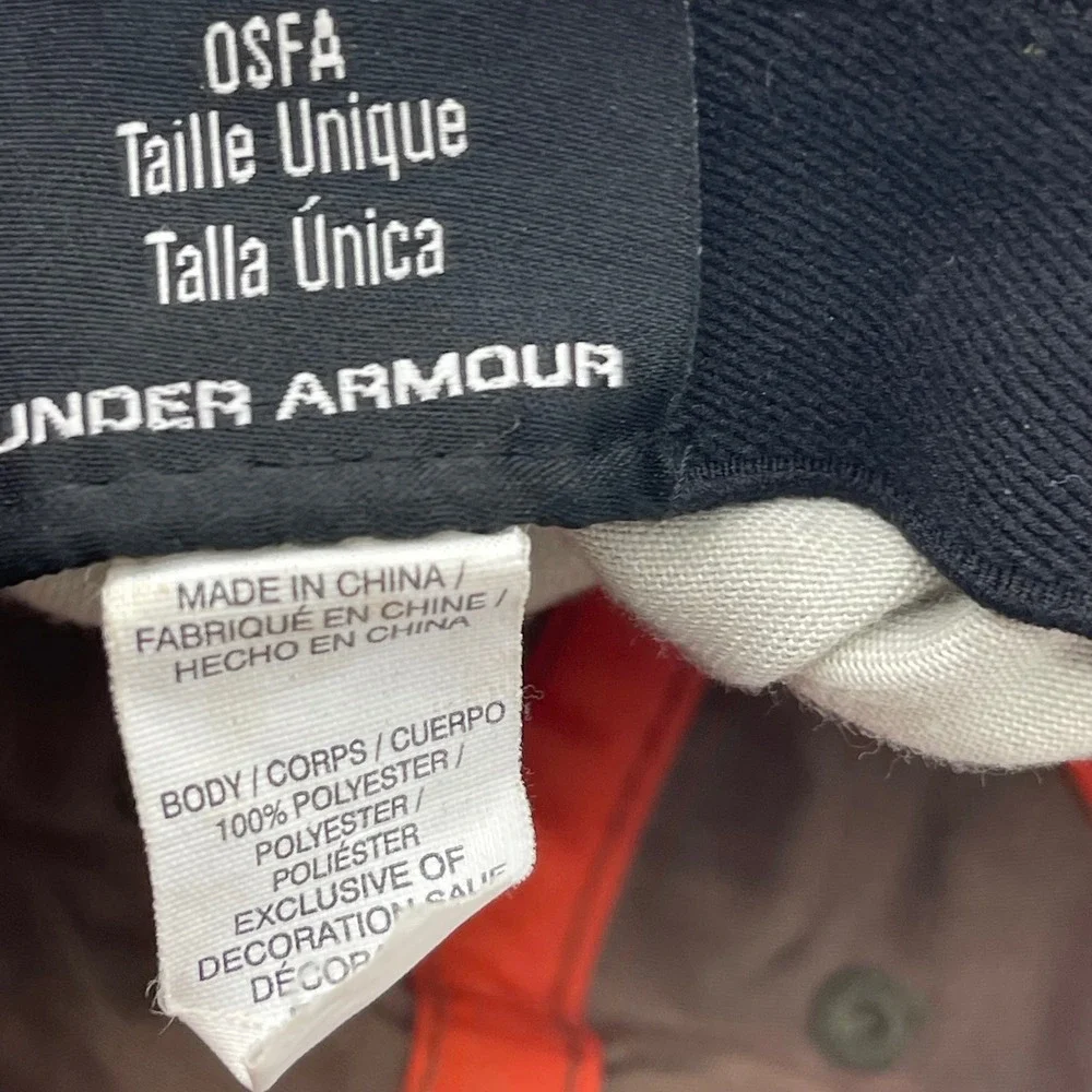 Under Armour 1238885 Mens OSFA Camo Orange Snapback Hunting Hat Camouflage Cap